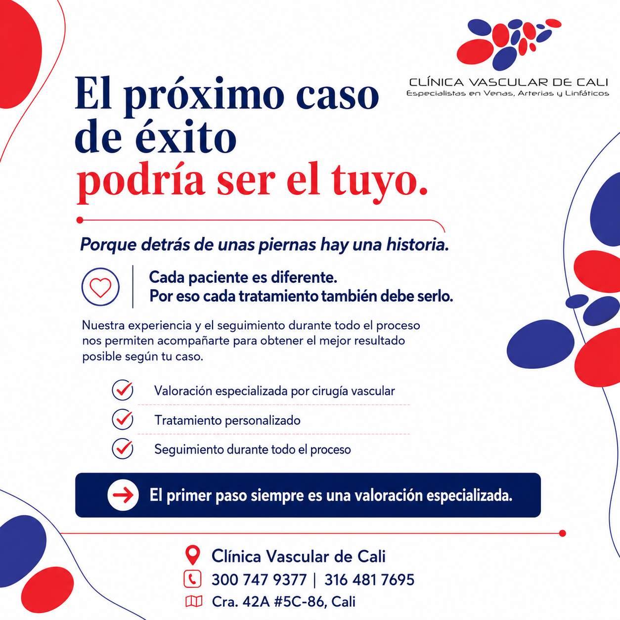 Caso real de escleroterapia con resultados en primer control.